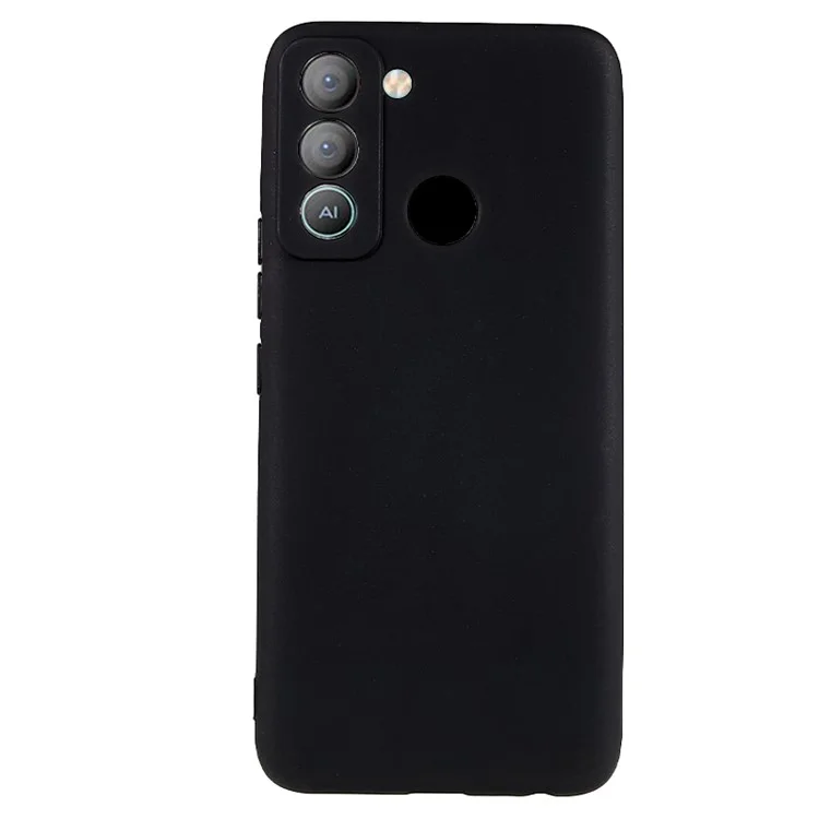 Pour TECNO Pop 5 LTE 4G Coque de téléphone mate Flexible TPU Peau de protection arrière - Noir