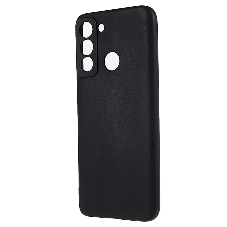 Pour TECNO Pop 5 LTE 4G Coque de téléphone mate Flexible TPU Peau de protection arrière - Noir