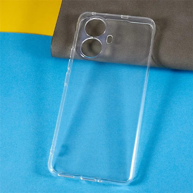 Para Realme 10 Pro+ 5G Soft TPU Case Transparente 1.5mm Phone Back Cover