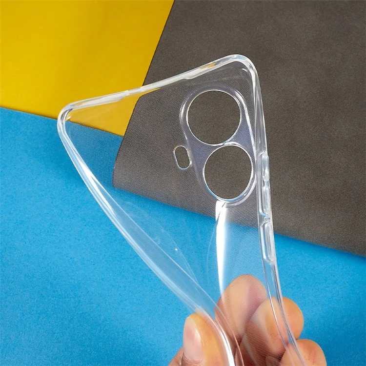 Para Realme 10 Pro+ 5G Soft TPU Case Transparente 1.5mm Phone Back Cover