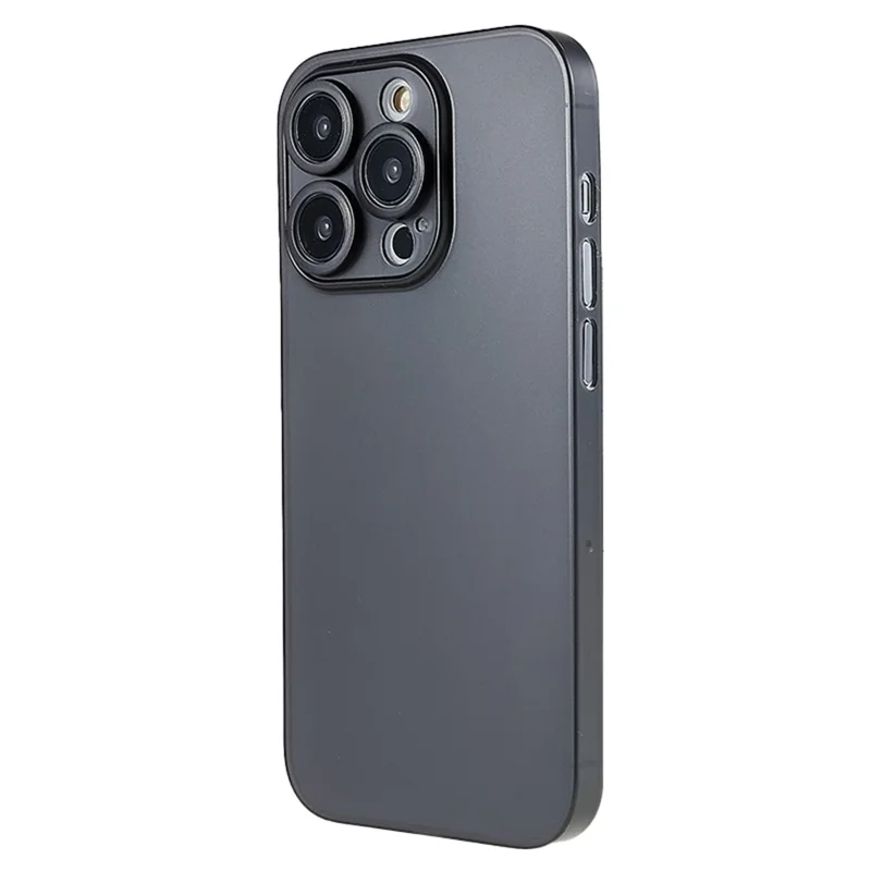 Thin PC Matte Phone Case for iPhone 14 Pro , Fine Hole Eye Protection Phone Cover - Transparent Black