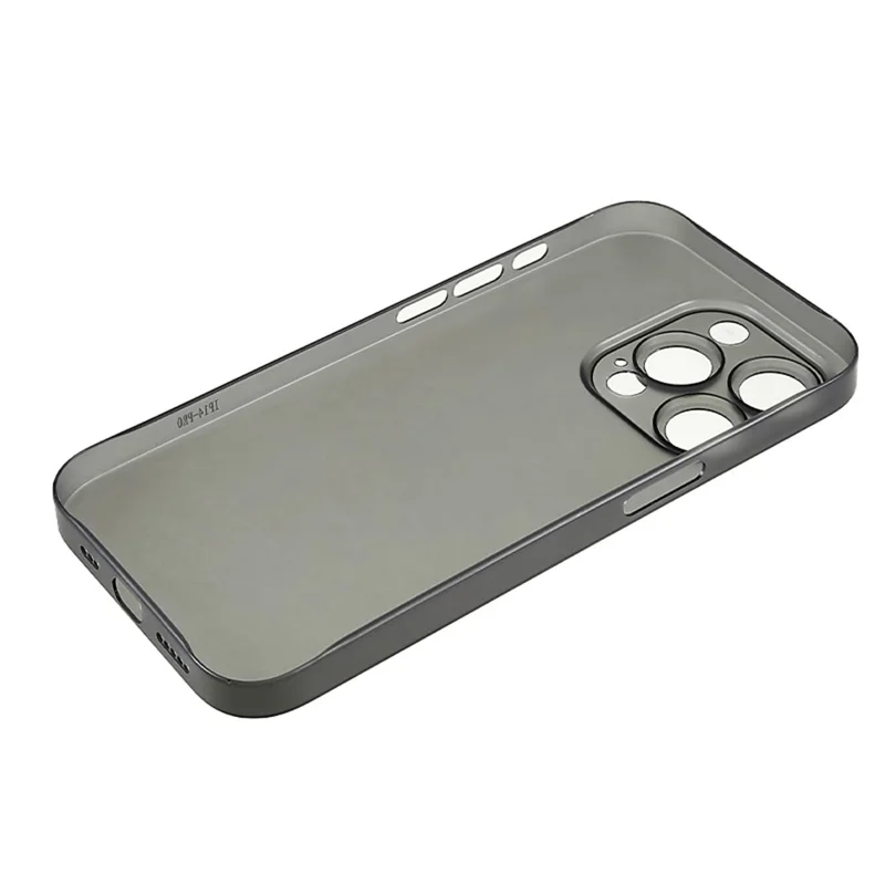 Thin PC Matte Phone Case for iPhone 14 Pro , Fine Hole Eye Protection Phone Cover - Transparent Black