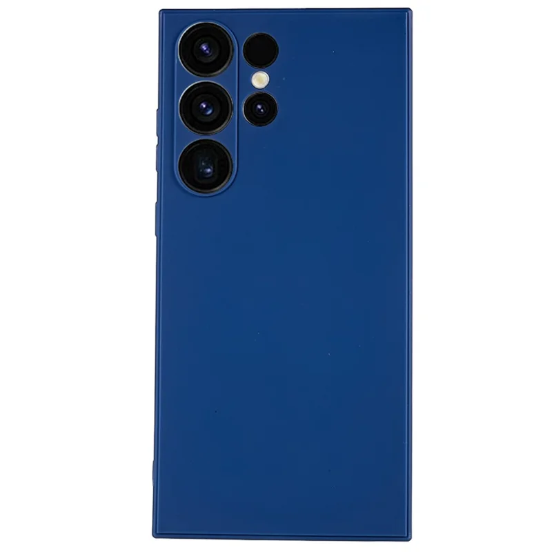 For Samsung Galaxy S23 Ultra Straight Edge Phone Case Precise Cutout Soft TPU Cover - Sapphire