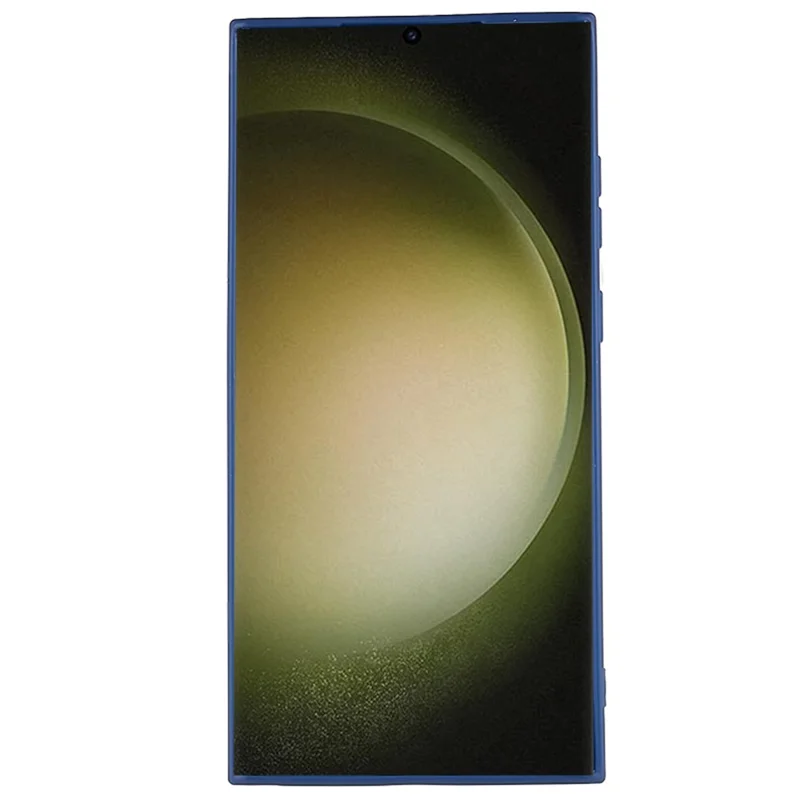 For Samsung Galaxy S23 Ultra Straight Edge Phone Case Precise Cutout Soft TPU Cover - Sapphire