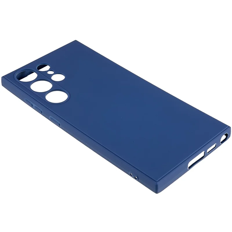 For Samsung Galaxy S23 Ultra Straight Edge Phone Case Precise Cutout Soft TPU Cover - Sapphire