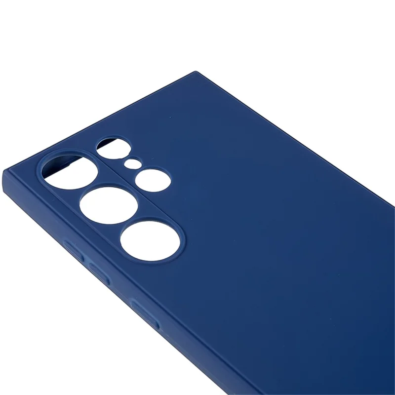 For Samsung Galaxy S23 Ultra Straight Edge Phone Case Precise Cutout Soft TPU Cover - Sapphire