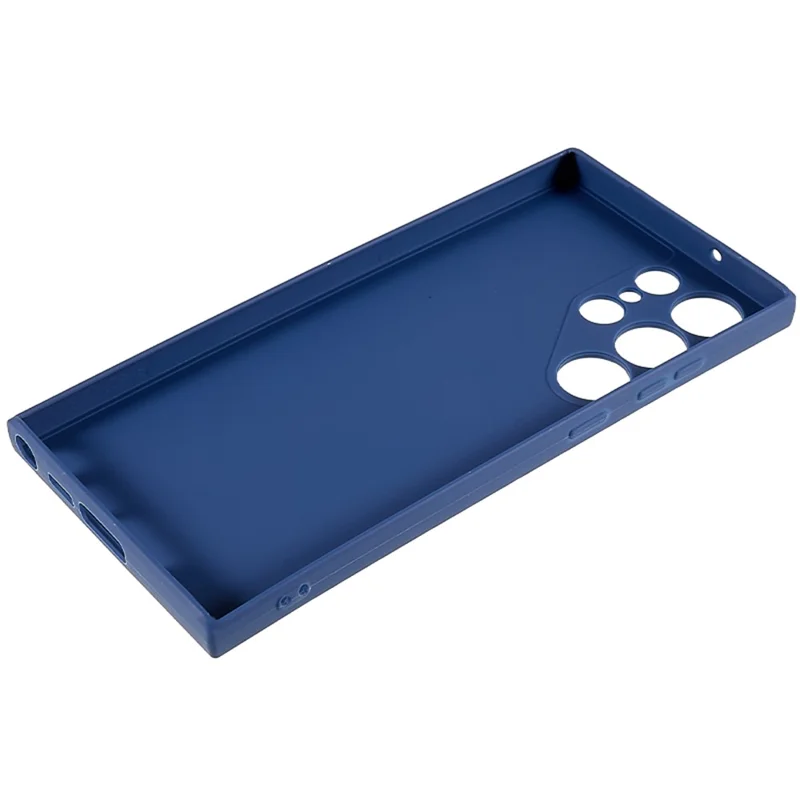 For Samsung Galaxy S23 Ultra Straight Edge Phone Case Precise Cutout Soft TPU Cover - Sapphire