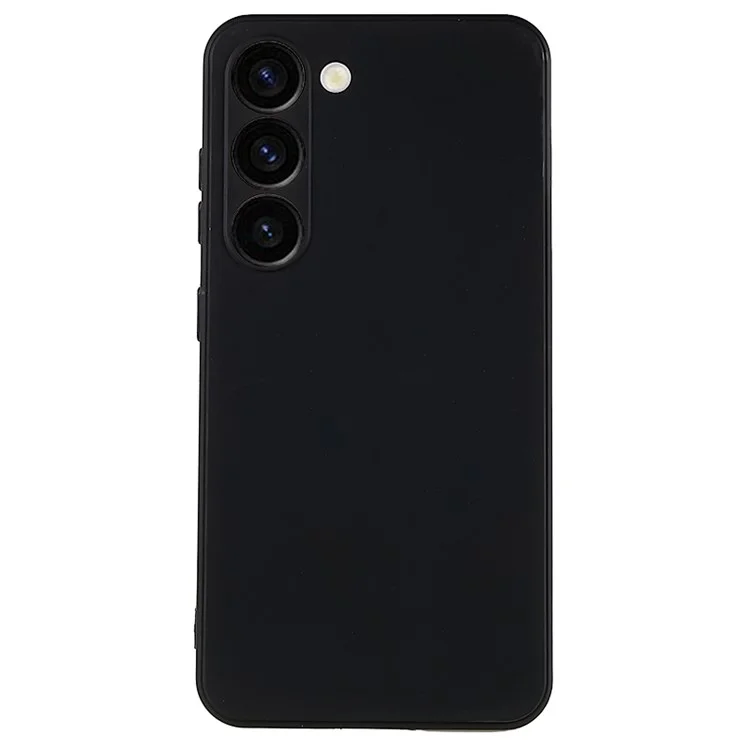 Para Samsung Galaxy S23 Straight Edge TPU Case Precise Cutout Anti-Fall Phone Cover - Black