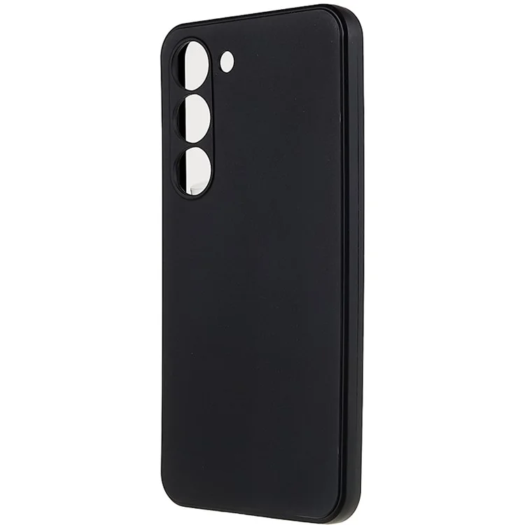 Para Samsung Galaxy S23 Straight Edge TPU Case Precise Cutout Anti-Fall Phone Cover - Black