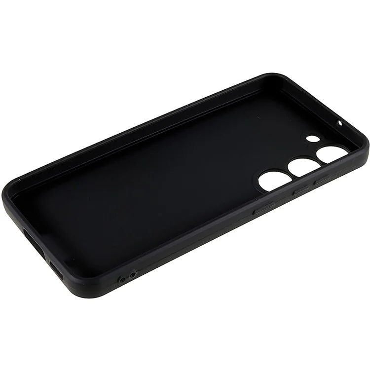 Para Samsung Galaxy S23 Straight Edge TPU Case Precise Cutout Anti-Fall Phone Cover - Black