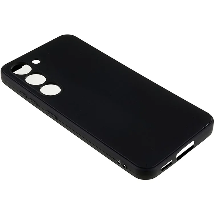 Para Samsung Galaxy S23 Straight Edge TPU Case Precise Cutout Anti-Fall Phone Cover - Black