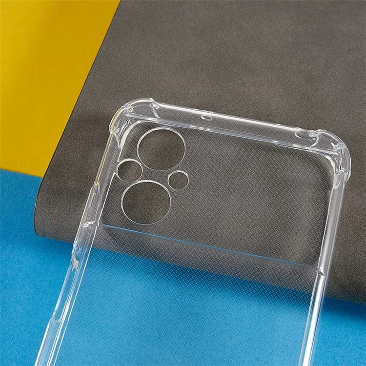 Per Xiaomi Poco M5 4G Clear Phone Case Rinforzo agli Angoli Cuscinetto TPU Copertura Posteriore con Cordino