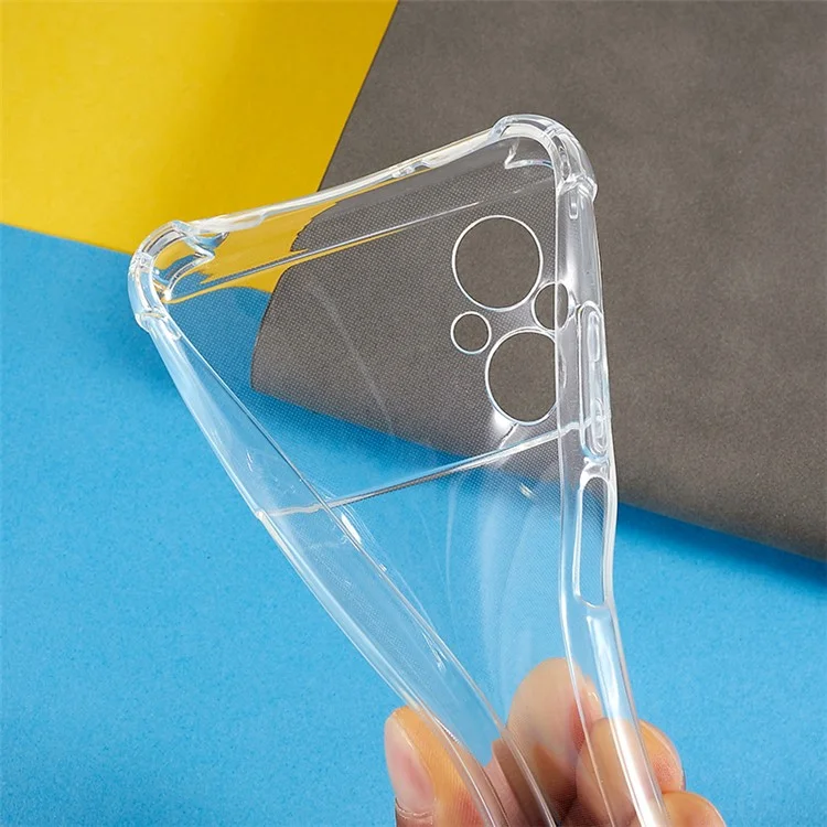 Per Xiaomi Poco M5 4G Clear Phone Case Rinforzo agli Angoli Cuscinetto TPU Copertura Posteriore con Cordino