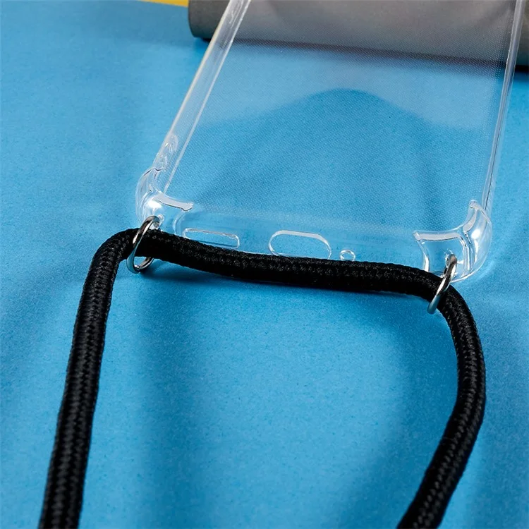 Pour Xiaomi 13 5G Reinforced Corners TPU Case Full Camera Lens Protection Phone Cover with Lanyard
