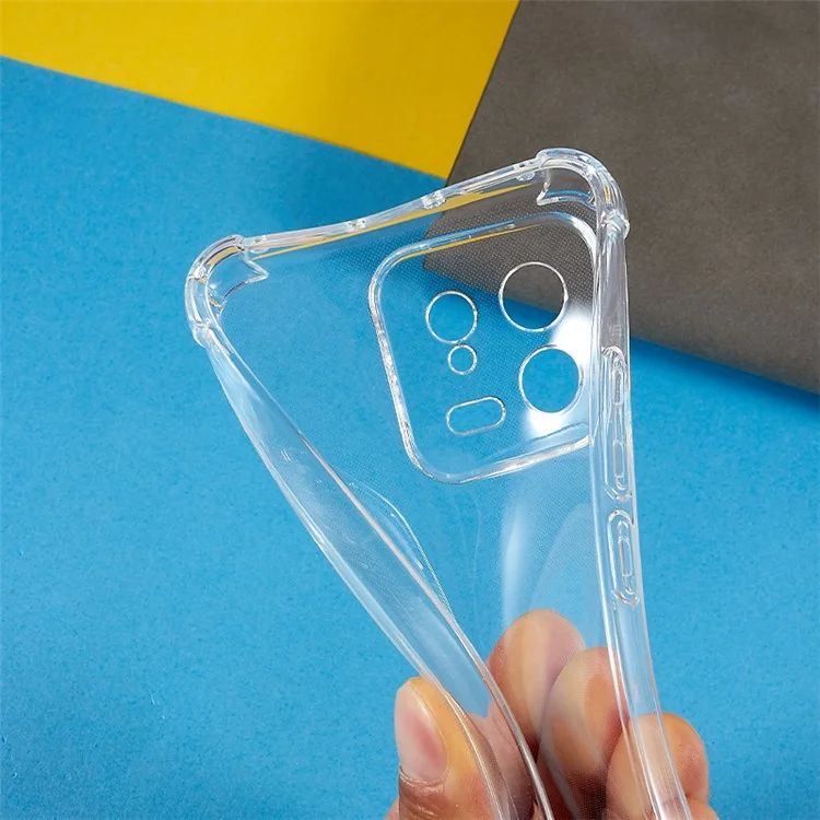 Pour Xiaomi 13 5G Reinforced Corners TPU Case Full Camera Lens Protection Phone Cover with Lanyard