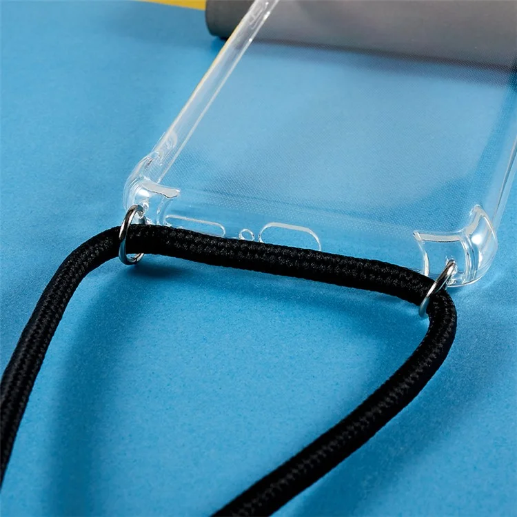 For Xiaomi Redmi K50 Ultra / 12T 5G Soft TPU Phone Case Reinforced Corners Cushion Cover with Lanyard