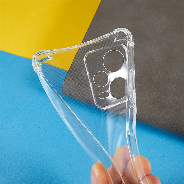 Para Xiaomi Redmi Note 12 Pro+ 5G Capa de Telefone TPU Transparente Cantos Reforçados Capa de Telefone com Cordão