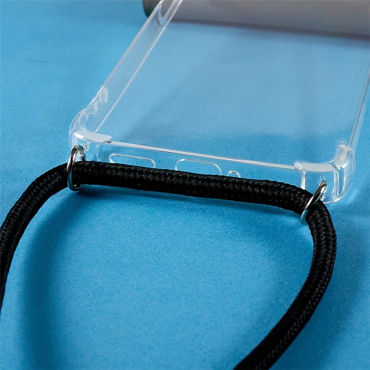 For Xiaomi Redmi Note 12 Pro 5G Phone Case Soft TPU Corner Shockproof Protective Cover with Lanyard