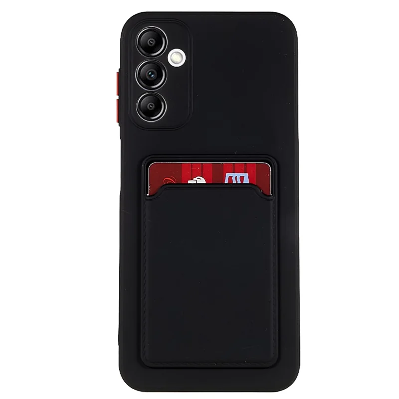 For Samsung Galaxy A14 5G / 4G Soft TPU Phone Case Drop-proof Back Cover with Card Slot - Black