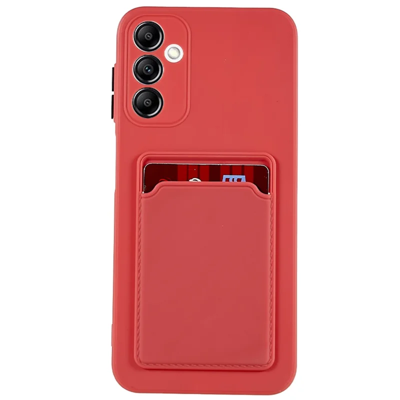 For Samsung Galaxy A14 5G / 4G Soft TPU Phone Case Drop-proof Back Cover with Card Slot - Coral