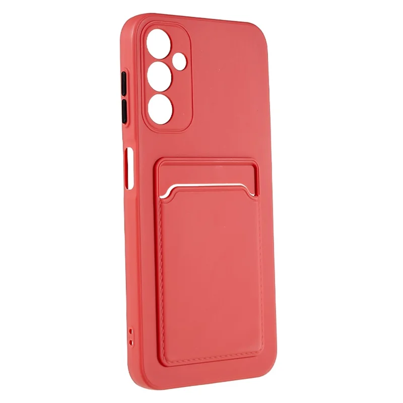 For Samsung Galaxy A14 5G / 4G Soft TPU Phone Case Drop-proof Back Cover with Card Slot - Coral