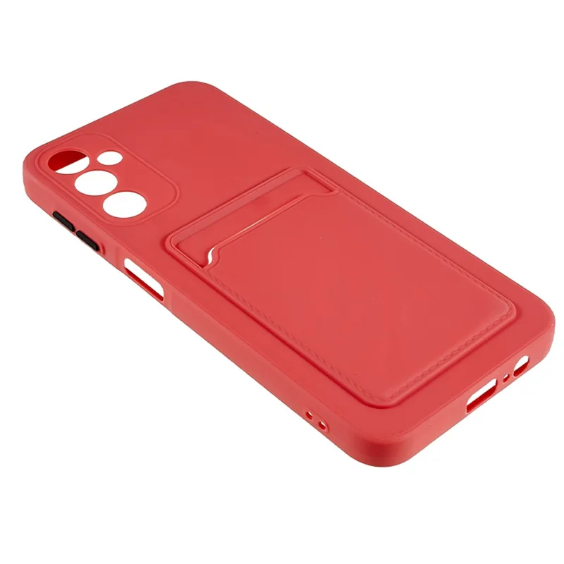 For Samsung Galaxy A14 5G / 4G Soft TPU Phone Case Drop-proof Back Cover with Card Slot - Coral