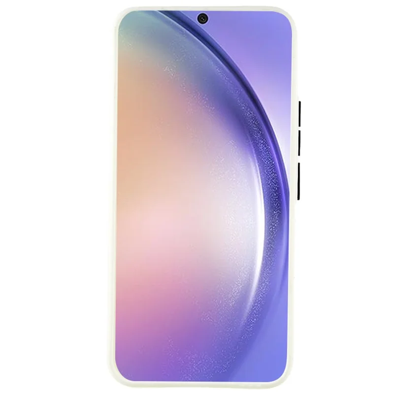 غطاء ناعم من مادة TPU لهاتف Samsung Galaxy A54 5G، غطاء واقي مع فتحة لوضع البطاقات - أبيض