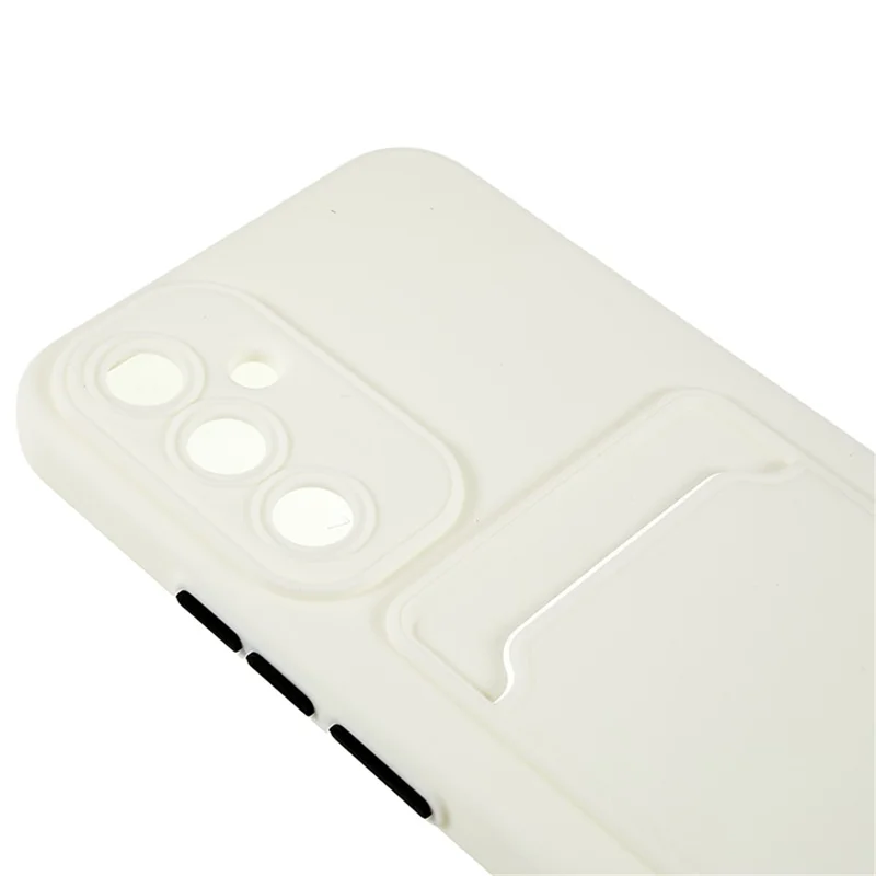 غطاء ناعم من مادة TPU لهاتف Samsung Galaxy A54 5G، غطاء واقي مع فتحة لوضع البطاقات - أبيض
