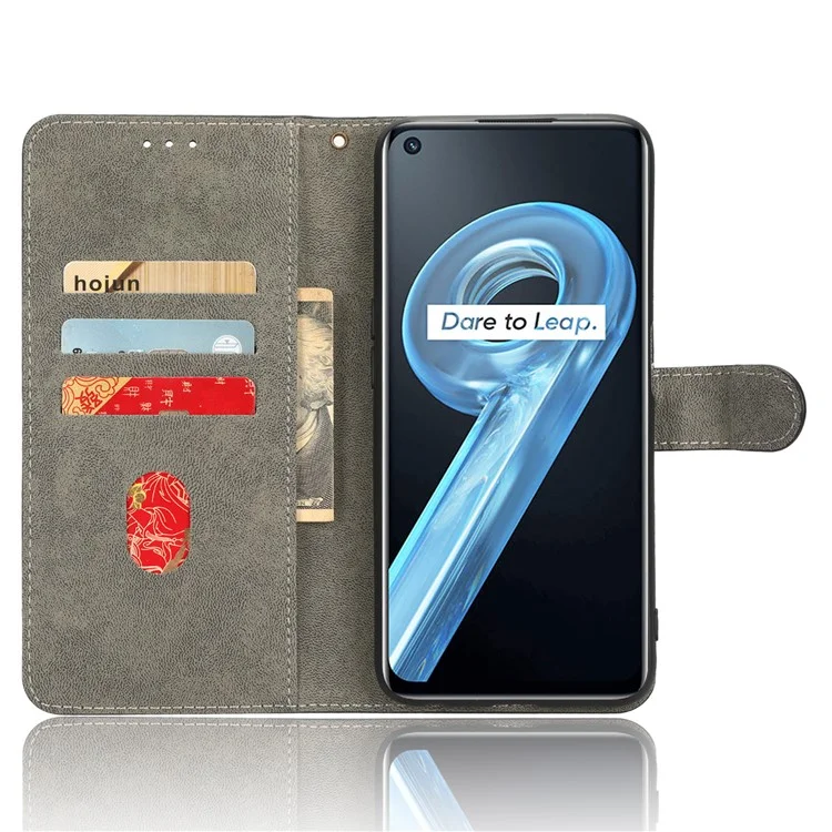 Für Realme 9i 4G / Oppo A36 / A76 / A96 4G Leder Handyhülle RFID-Blockierung Telefon-Geldbörse mit Ständer und Gurt - Lila