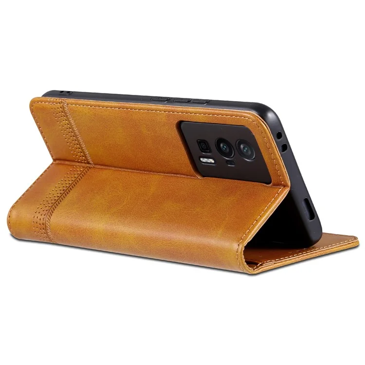 AZNS Für Xiaomi Poco F5 Pro 5G / Redmi K60 Pro 5G / K60 5G Ledertasche Ständer Handyhülle - Braun