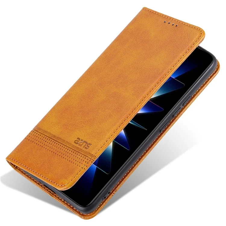 AZNS Für Xiaomi Poco F5 Pro 5G / Redmi K60 Pro 5G / K60 5G Ledertasche Ständer Handyhülle - Braun