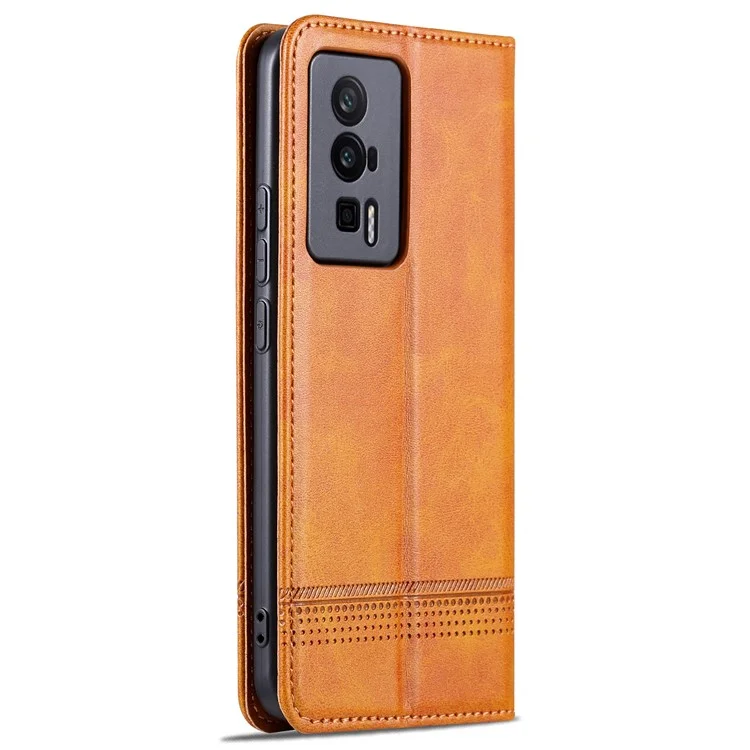 AZNS Für Xiaomi Poco F5 Pro 5G / Redmi K60 Pro 5G / K60 5G Ledertasche Ständer Handyhülle - Braun