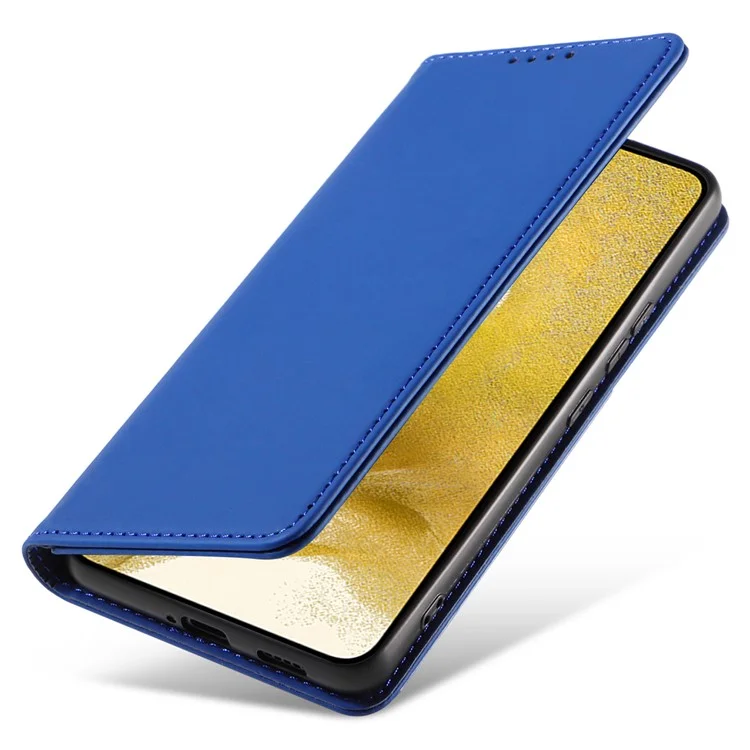 Business Style Phone Case Für Samsung Galaxy S23+ Stand Wallet Skin Touch Flip Leder Voll Schutz Abdeckung - Blau