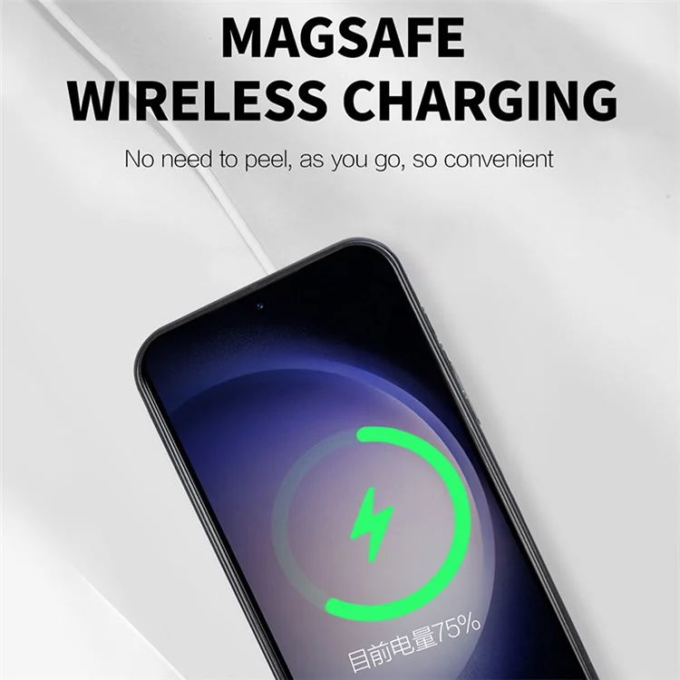 Clear Magnetic Case for Samsung Galaxy S23+ Compatible with MagSafe TPU + PC Shockproof Phone Cover - Purple