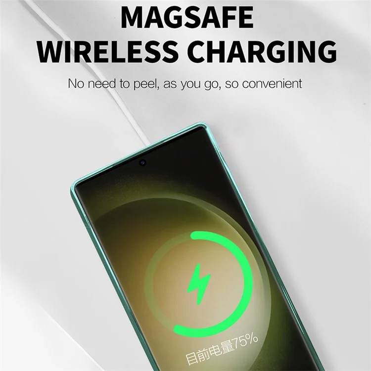 Magnetic Phone Case for Samsung Galaxy S23 Ultra Compatible with MagSafe TPU + PC Drop Protection Cover - Brown