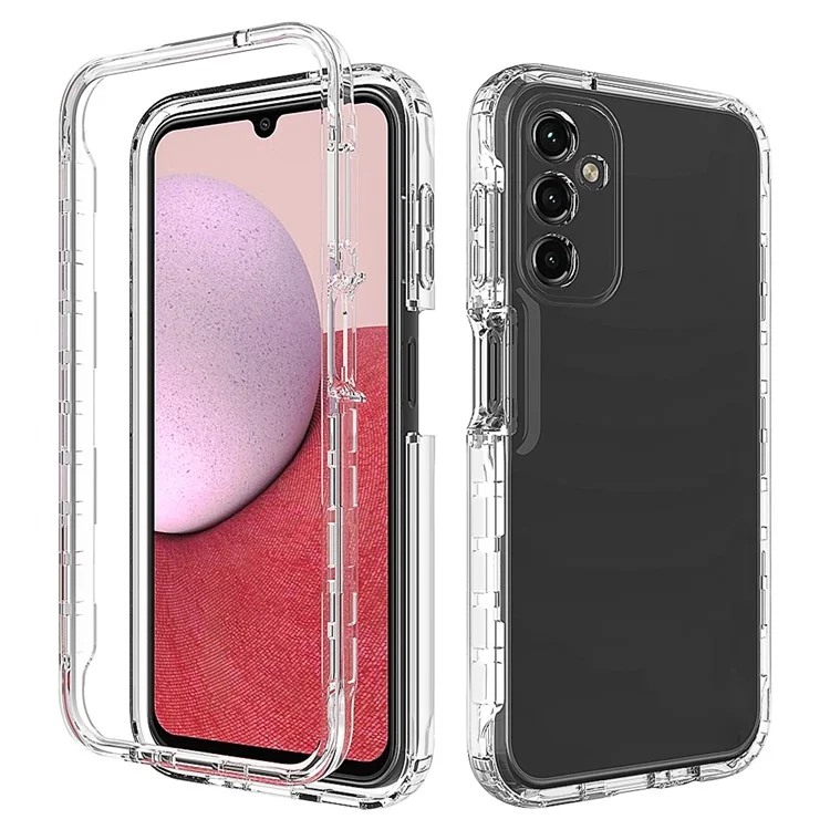 Gradient Phone Case for Samsung Galaxy A14 5G / 4G , TPU + PC Anti-Scratch Cover - Transparent