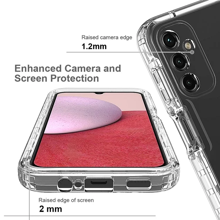 Gradient Phone Case for Samsung Galaxy A14 5G / 4G , TPU + PC Anti-Scratch Cover - Transparent