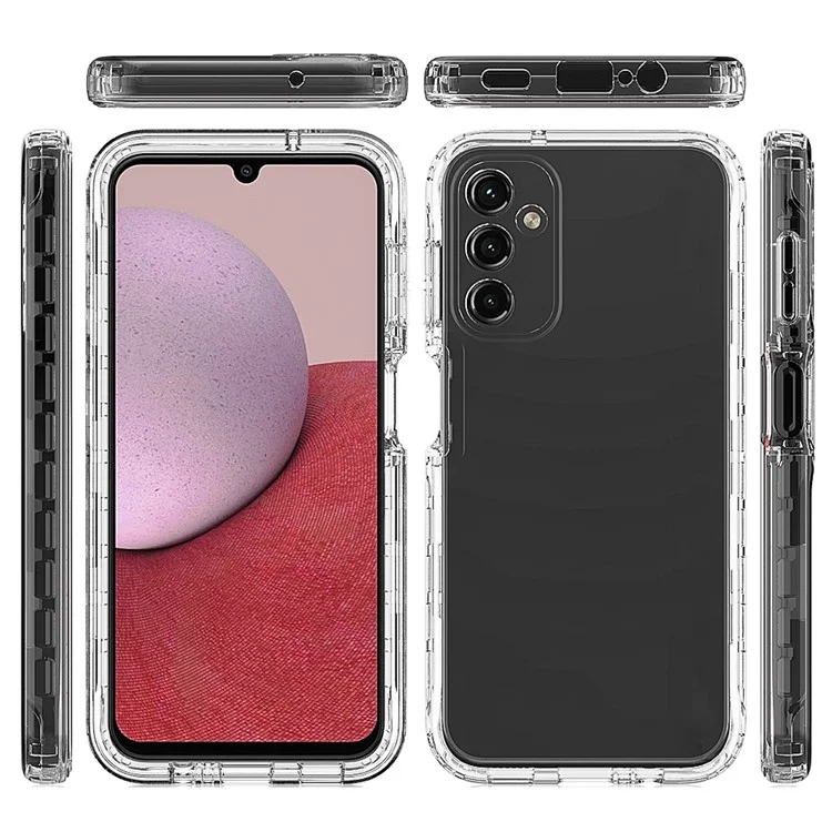 Gradient Phone Case for Samsung Galaxy A14 5G / 4G , TPU + PC Anti-Scratch Cover - Transparent