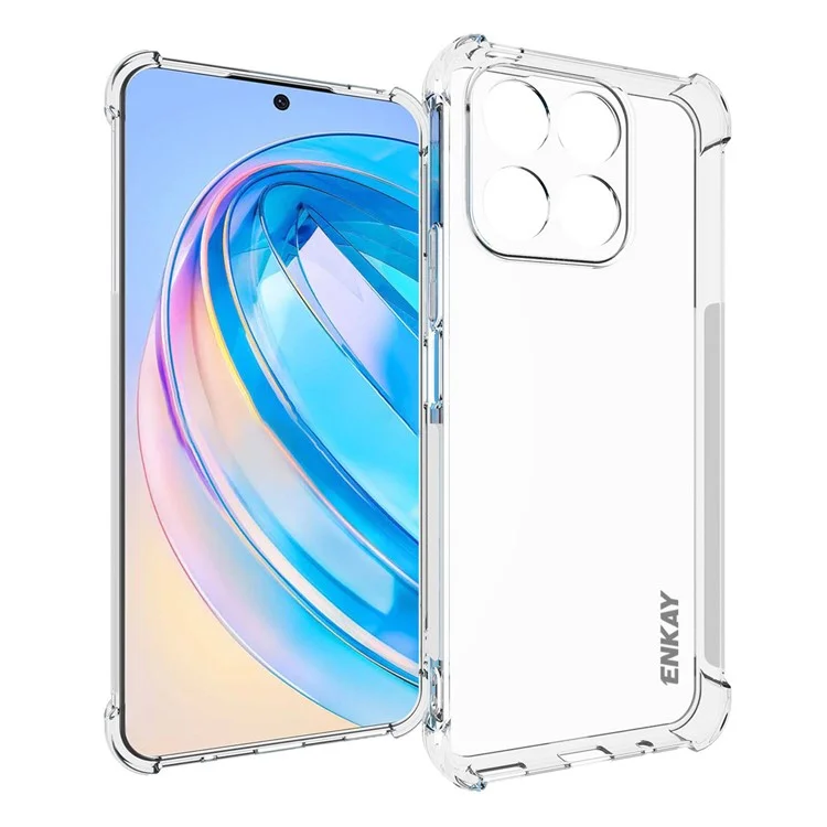 ENKAY HAT PRINCE Для Honor X8a 4G Противоударный прозрачный чехол для телефона Противоскользящая полоска по краю Чехол из ТПУ