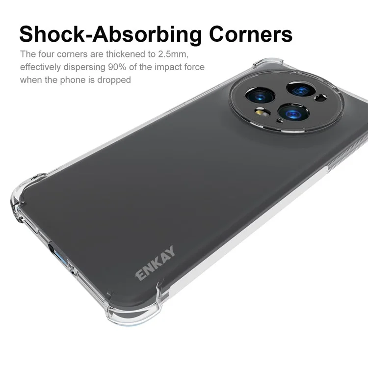 ENKAY HAT PRINCIPE Per Honor Magic5 Pro a prova di caduta Custodia per telefono in TPU con strip antiscivolo Edge Phone Cover