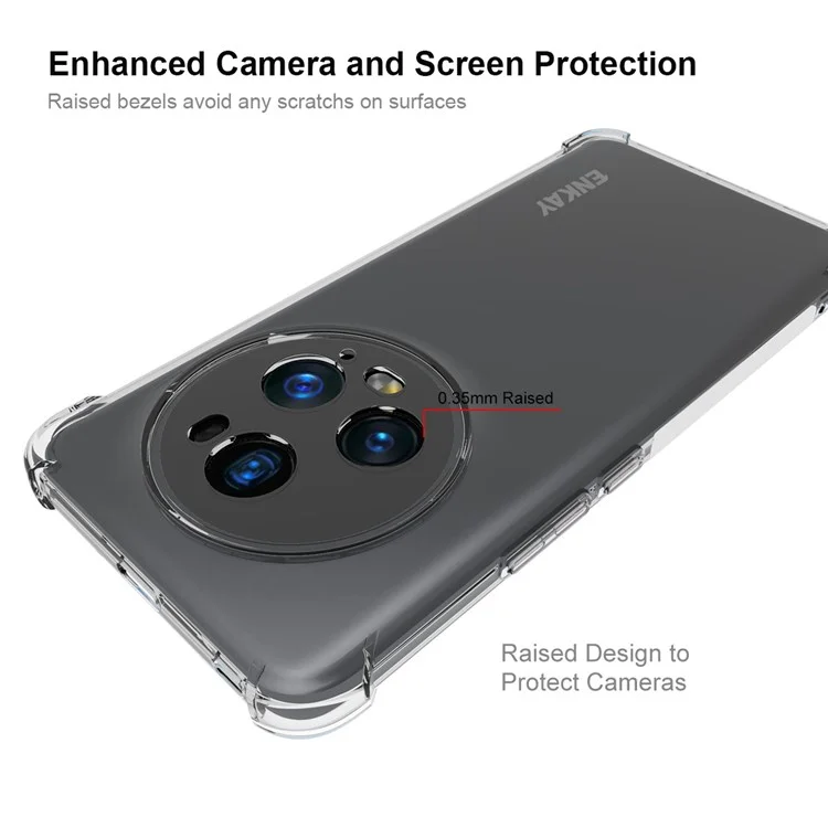 ENKAY HAT PRINCIPE Per Honor Magic5 Pro a prova di caduta Custodia per telefono in TPU con strip antiscivolo Edge Phone Cover