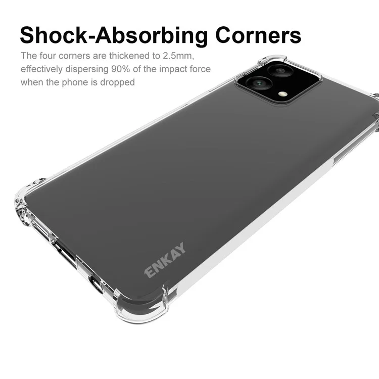 ENKAY HAT PRINCE per Motorola Moto G Stylus 5G (2023) Cover per telefono trasparente Striscia antiscivolo Bordo TPU Case