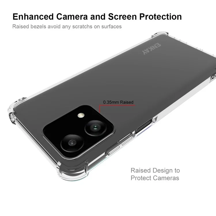 ENKAY HAT PRINCE per Motorola Moto G Stylus 5G (2023) Cover per telefono trasparente Striscia antiscivolo Bordo TPU Case