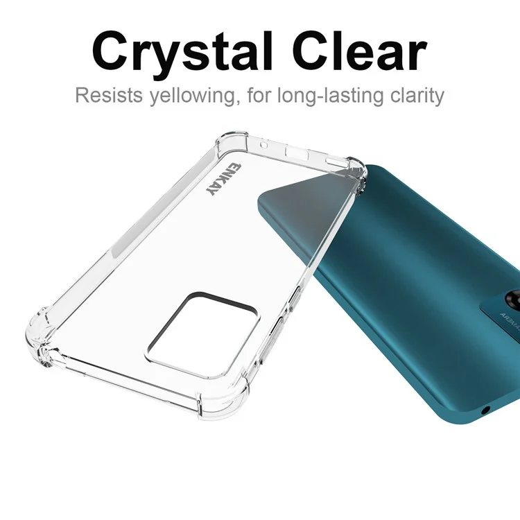 ENKAY HAT PRINCE Ultra Clear Phone Case für Motorola Moto E13 4G Anti-Rutsch-Streifen stoßfeste TPU-Abdeckung