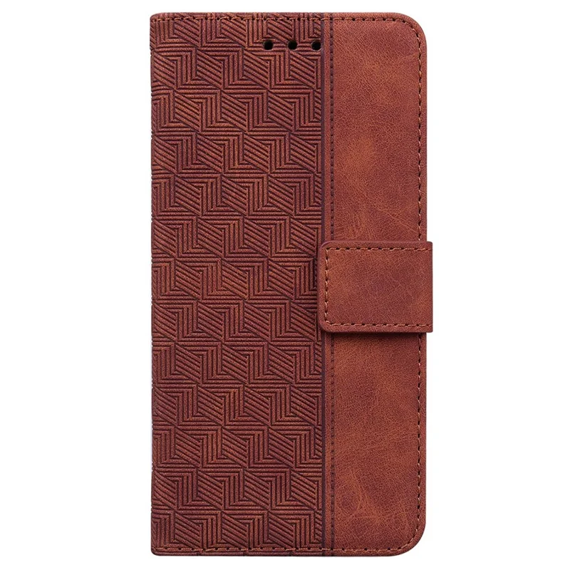 Protective Phone Case For Realme 10 Pro+ 5G , Stand Imprinted Leather Cell Phone Cover Wallet - Brown