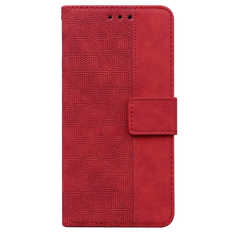 Protective Phone Case For Realme 10 Pro+ 5G , Stand Imprinted Leather Cell Phone Cover Wallet - Red