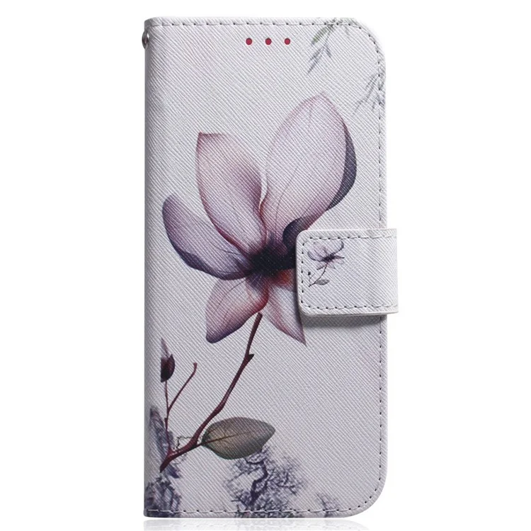 Per Realme 10 Pro+ 5G Custodia in pelle PU Wallet Phone Case Stampa a motivi Supporto Copertura Shell - Fiore rosa