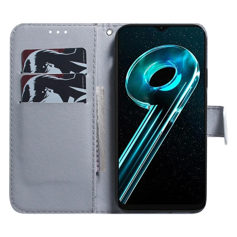 For Realme 10 Pro+ 5G PU Leather Wallet Phone Case Pattern Printing Stand Cover Shell - Tiger Head