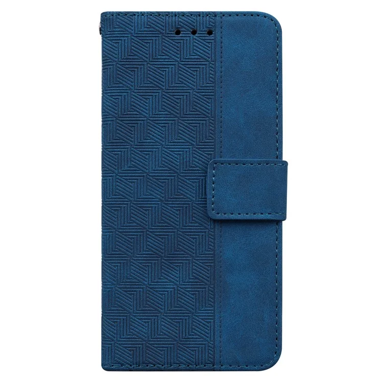 Para Realme 10 Pro 5G Imprinted Leather Phone Case Phone Wallet Stand Protective Cover - Blue