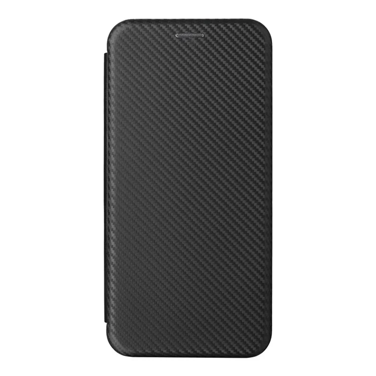 For Motorola Moto G13 4G / G23 4G / G53 5G Phone Case Card Holder Carbon Fiber Texture Leather Stand Cover - Black